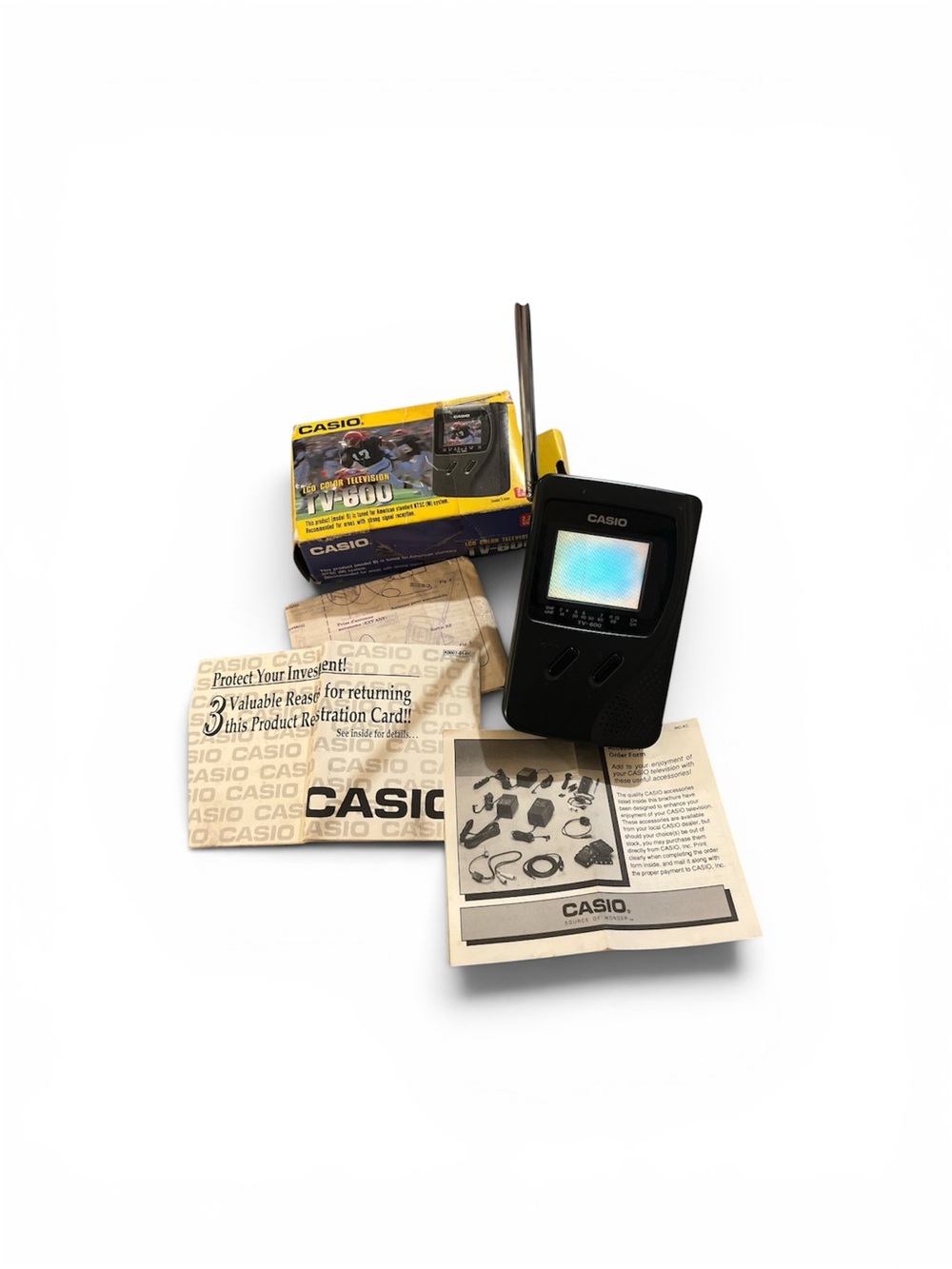 Casio Black Portable Handheld TV with Antenna